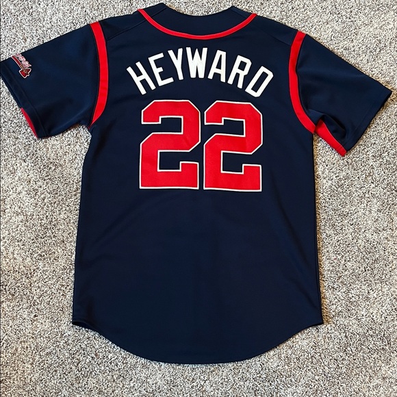 Heyward - 22 - Majestic Navy and Red Baseball Jersey - Picture 4 of 4